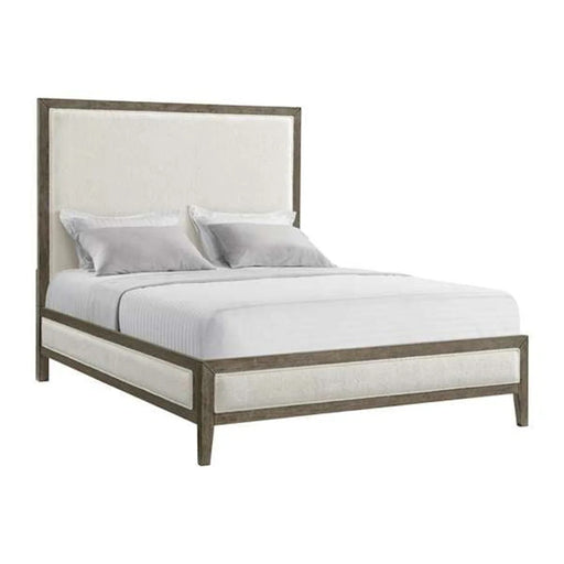 Elements International Versailles Queen Upholstered Panel Bed in Grey image
