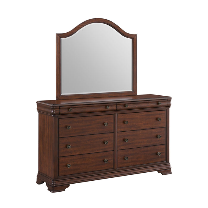 Elements International Phillipe Mirror in Brown