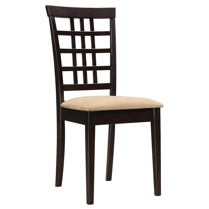 Kelso Lattice Back Dining Chairs Cappuccino (Set of 2) image