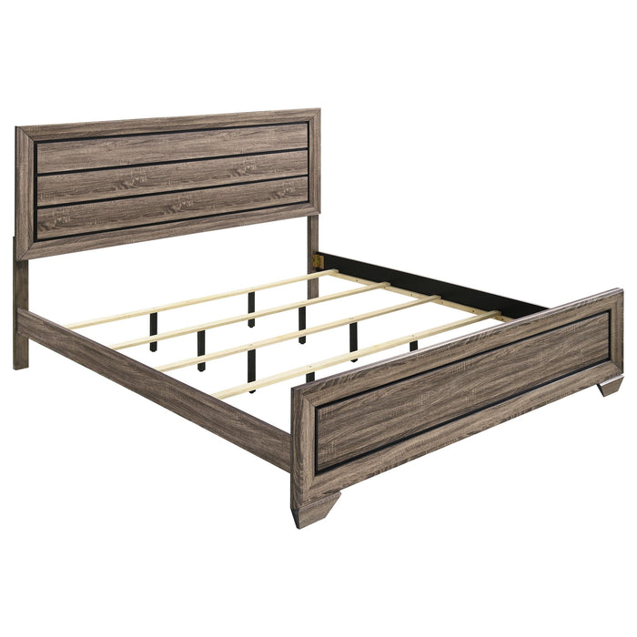 Kauffman California King, E.king, & Queen Panel Bed Washed Taupe - American Home Express Outlet (San Antonio, TX)