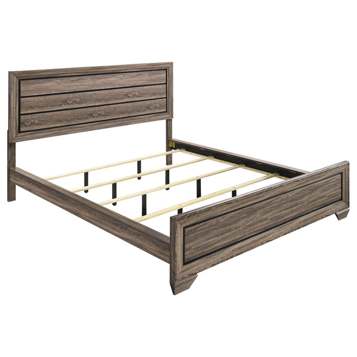 Kauffman California King, E.king, & Queen Panel Bed Washed Taupe - American Home Express Outlet (San Antonio, TX)