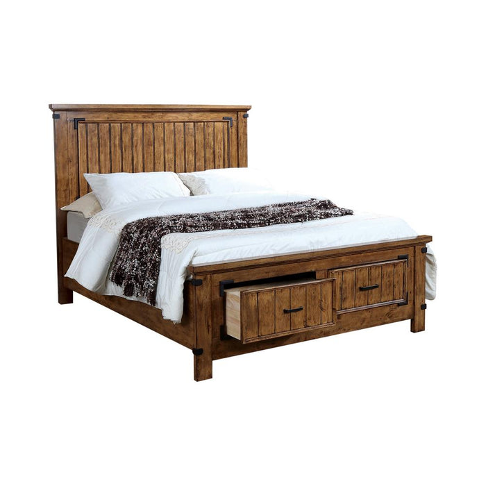 Brenner Full Storage Bed Rustic Honey image