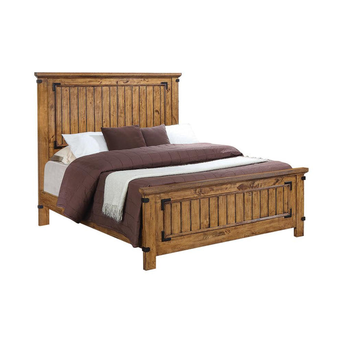 Brenner Eastern King Panel Bed Rustic Honey image