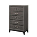 Watson 5-drawer Chest Grey Oak and Black - American Home Express Outlet (San Antonio, TX)