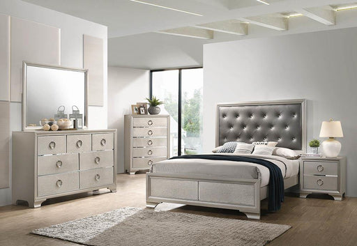 Salford 5-piece Eastern King Bedroom Set Metallic Sterling image