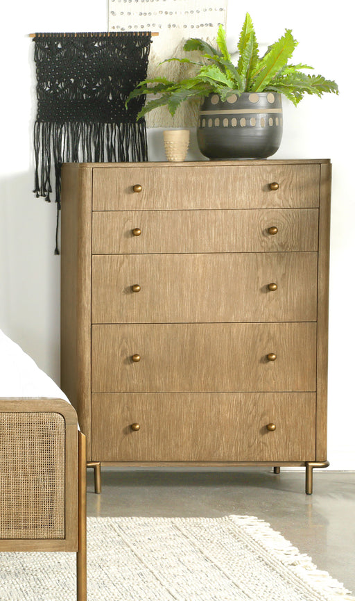 Arini 5-drawer Chest Sand Wash image