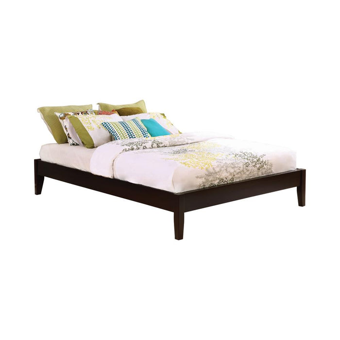 Hounslow California King, E.King, & Queen Universal Platform Bed Cappuccino - American Home Express Outlet (San Antonio, TX)