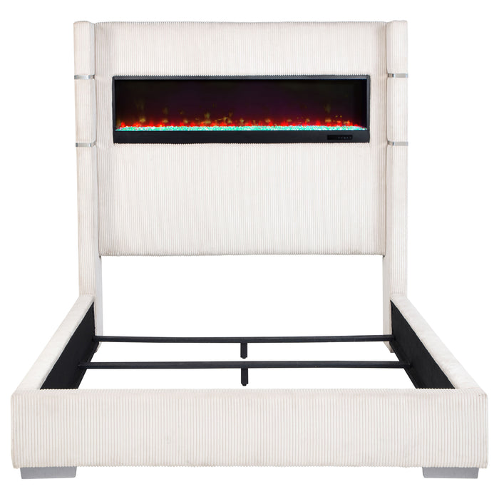 Tisdall Wingback Bed with Flame Visualizer - American Home Express Outlet (San Antonio, TX)