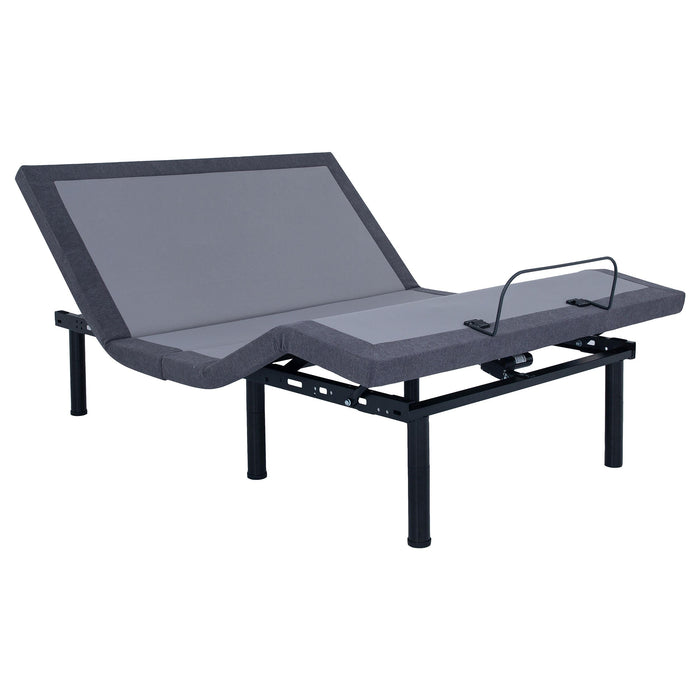 Negan Twin XL Adjustable Bed Base Grey and Black image