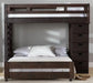 Elements International Cali Kids Twin Loft Bookcase Bed in Brown image