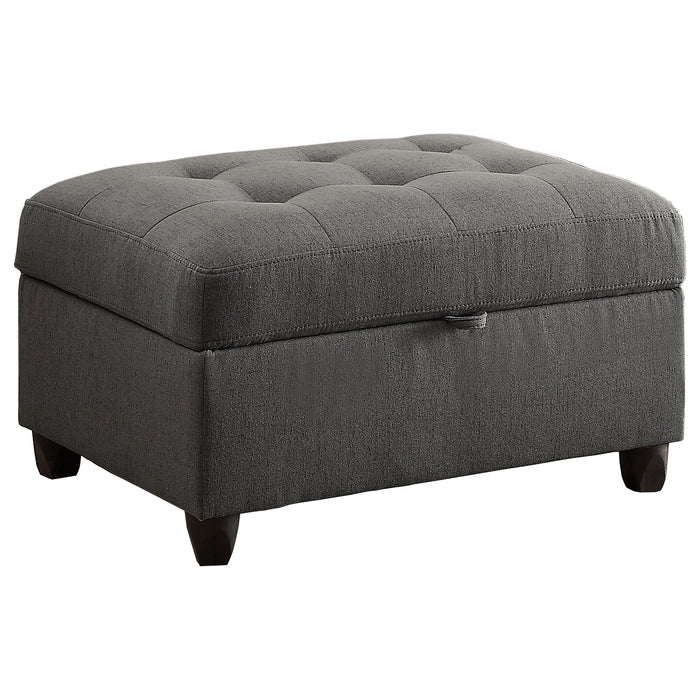 Stonenesse Tufted Storage Ottoman Grey image