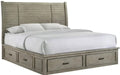 Elements International Sullivan King Storage Bed in Drift Grey image
