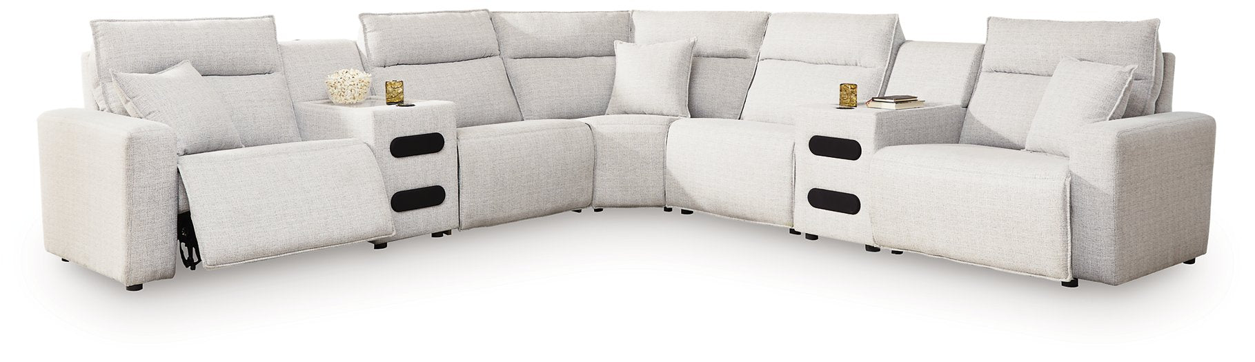 Modmax II Power Reclining Sectional with Audio Consoles - American Home Express Outlet (San Antonio, TX)
