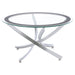 Brooke Glass Top Coffee Table Chrome and Black image