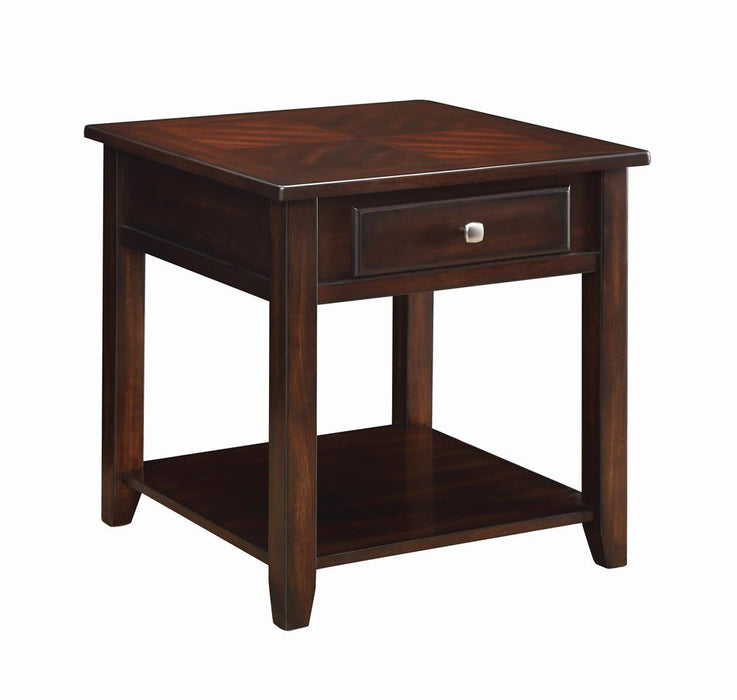 Bradford Square 1-shelf End Table Walnut image