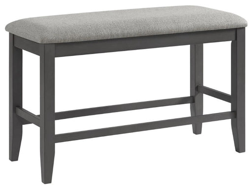 Elements International Seneca Counter Height Dining Bench in Grey image