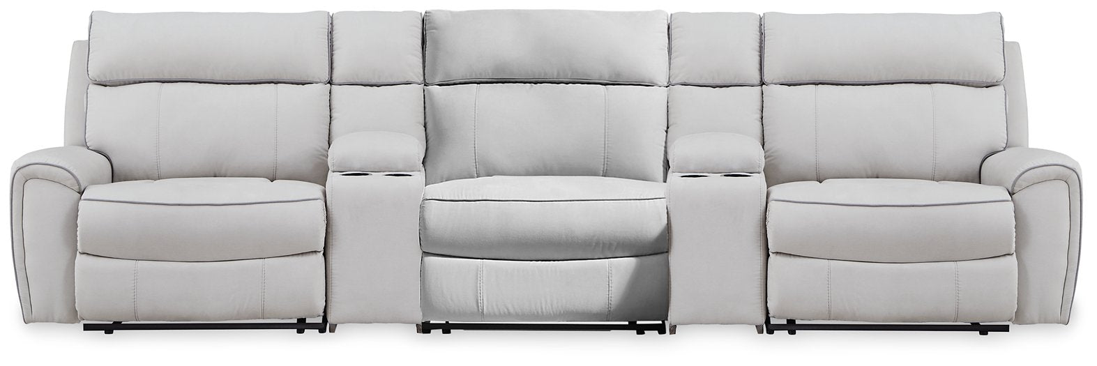 Social Pointe Reclining Sectional with Storage Consoles - American Home Express Outlet (San Antonio, TX)