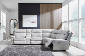 Social Pointe Reclining Sectional with Storage Consoles - American Home Express Outlet (San Antonio, TX)