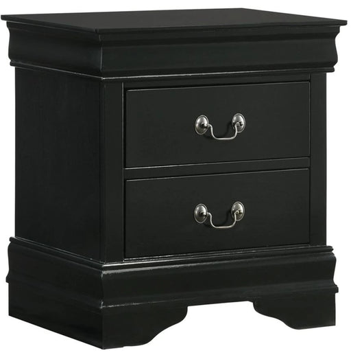 Elements International Louis Philippe Nightstand in Black image