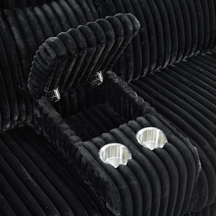 Admiral 3PC Living Room Set in Masis Black-Sofa, Loveseat & Recliner - American Home Express Outlet (San Antonio, TX)