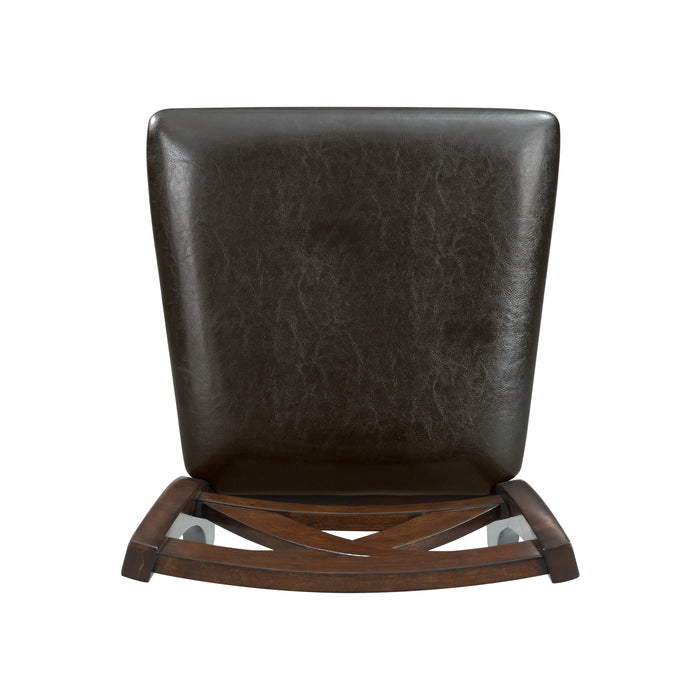 Alex Counter Side Chair W/Brown PU Espresso (2 Per Pack)