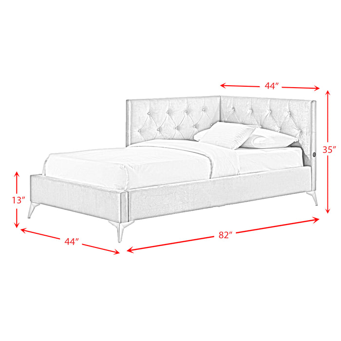 Amberley UPH Corner Bed with LED and USB - American Home Express Outlet (San Antonio, TX)
