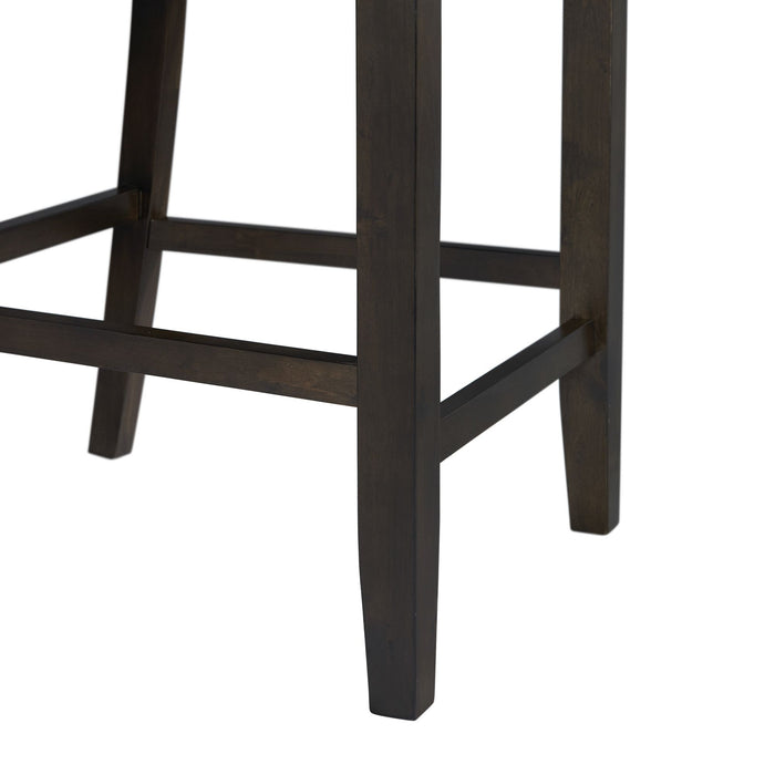 Amherst Counter Side Chair W/PU Cushion Dark Finish (2 Per Pack) - American Home Express Outlet (San Antonio, TX)