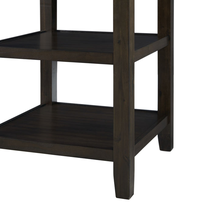 Amherst Counter Table w/Wood Leg Dark Finish - American Home Express Outlet (San Antonio, TX)