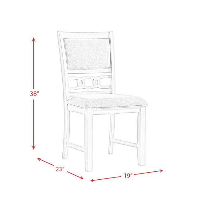 Amherst Dining Side Chair W/PU Cushion Side Stretcher Dark Finish (2 Per Pack) - American Home Express Outlet (San Antonio, TX)