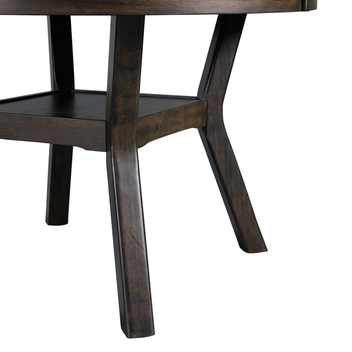 Amherst Dining Table w/Wood Leg Dark Finish - American Home Express Outlet (San Antonio, TX)