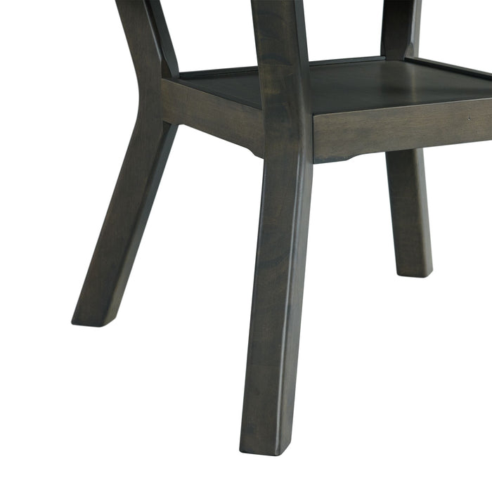 Amherst Dining Table w/Wood Leg Grey Finish