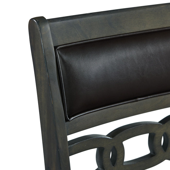 Amherst Counter Side Chair W/PU Cushion Grey Finish (2 Per Pack)