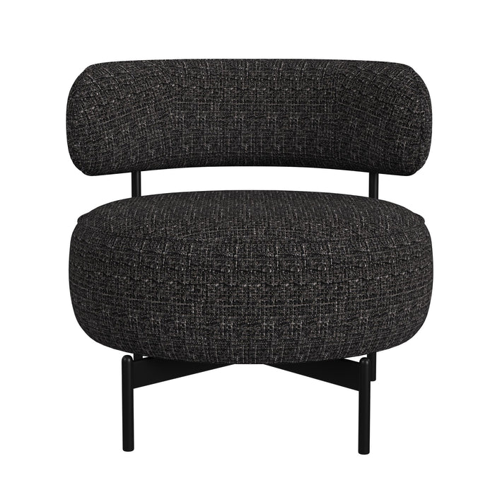 Antonia Swivel Chair in Heron Black