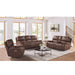 Atlantis Power Motion Loveseat with Power Motion Head Recliner & Console in Heritage Brown - American Home Express Outlet (San Antonio, TX)