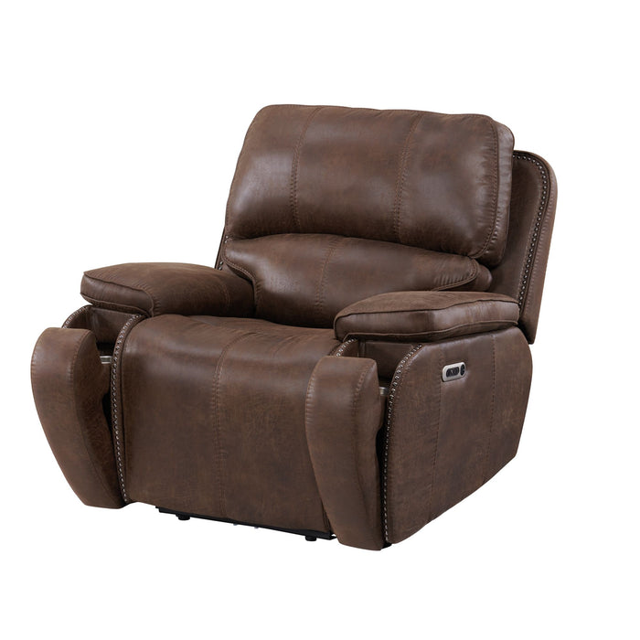 Atlantis Power Motion Recliner with Power Head Recliner in Heritage Brown - American Home Express Outlet (San Antonio, TX)