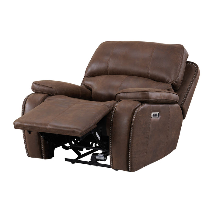 Atlantis Power Motion Recliner with Power Head Recliner in Heritage Brown - American Home Express Outlet (San Antonio, TX)