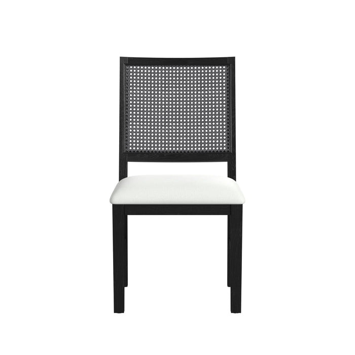 Bahama Breeze Dining Chair with White Fabric in Black (2 Per Carton) - American Home Express Outlet (San Antonio, TX)