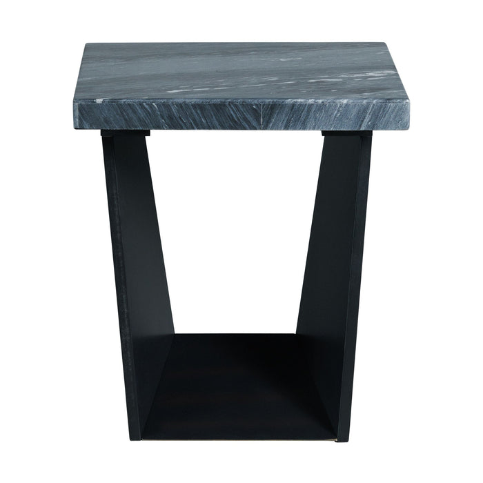 Beckley End Table Complete in Dark Marble Top - American Home Express Outlet (San Antonio, TX)