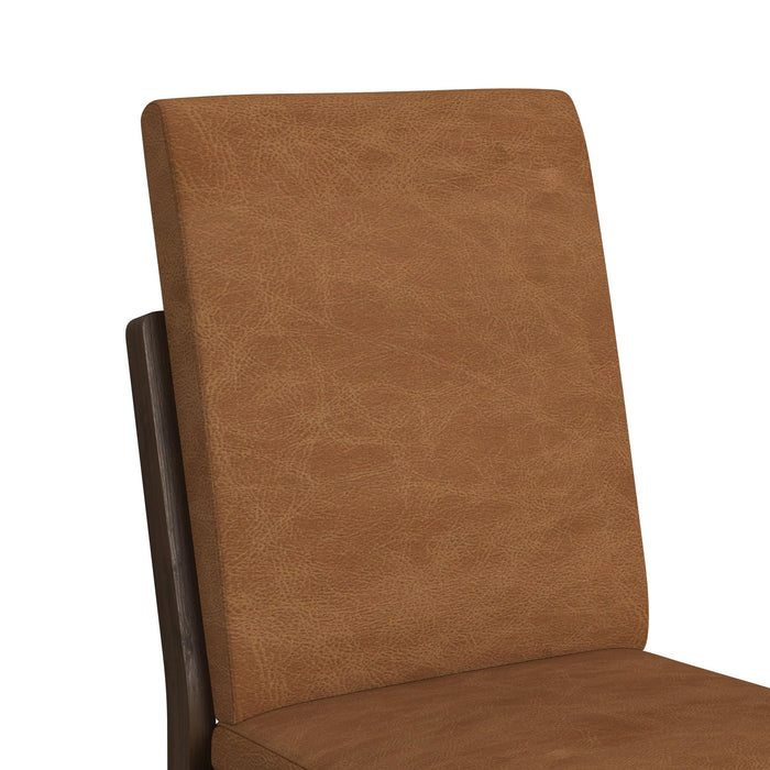 Brisbane Dining Side Chair with Bozeman Brown PU in Brown (2 Per Carton)