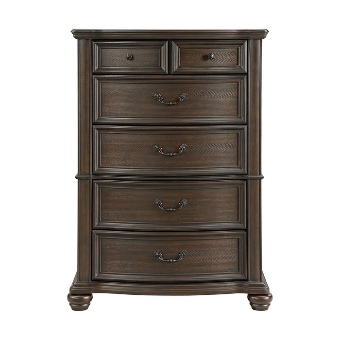 Brunswick 5-Drawer Chest in Mahogany - American Home Express Outlet (San Antonio, TX)