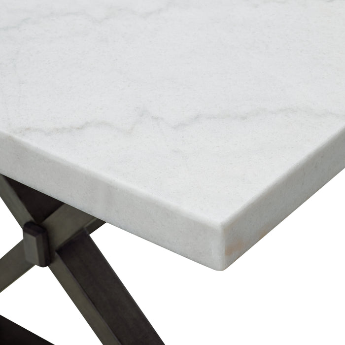 Lexi Dining Table in Espresso Base / White Marble Top - American Home Express Outlet (San Antonio, TX)