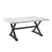Lexi Dining Table in Espresso Base / White Marble Top - American Home Express Outlet (San Antonio, TX)