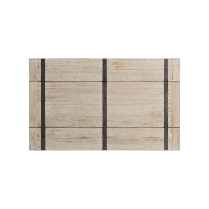 (D680-33) Callista- Folding Top Dining Table- Beach/Natural Metal