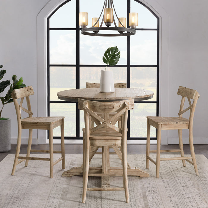 (D680-36) Callista- Counter Height Table- Beach/Natural - American Home Express Outlet (San Antonio, TX)