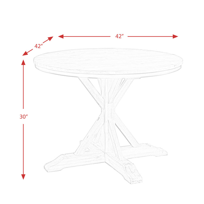 Callista Round Standard Height 5PC Dining Set-Table and Four Chairs - American Home Express Outlet (San Antonio, TX)