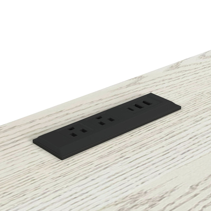 Cambrie Buffet with LED and Power in Off-White and Natural - American Home Express Outlet (San Antonio, TX)