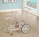 Sarandon 3-tier Serving Cart Chrome and Clear - American Home Express Outlet (San Antonio, TX)