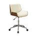 Addington Adjustable Height Office Chair Ecru and Chrome - American Home Express Outlet (San Antonio, TX)