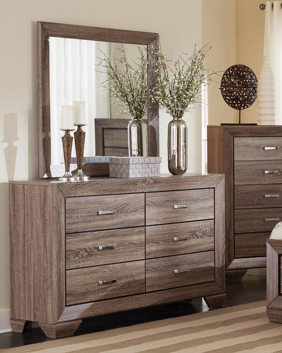 Kauffman 6-drawer Dresser Washed Taupe