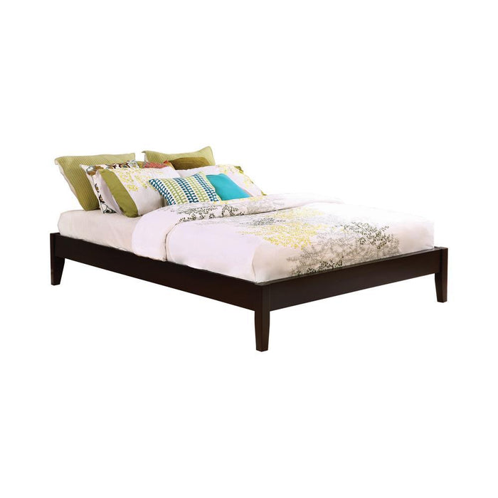 Hounslow California King, E.King, & Queen Universal Platform Bed Cappuccino - American Home Express Outlet (San Antonio, TX)